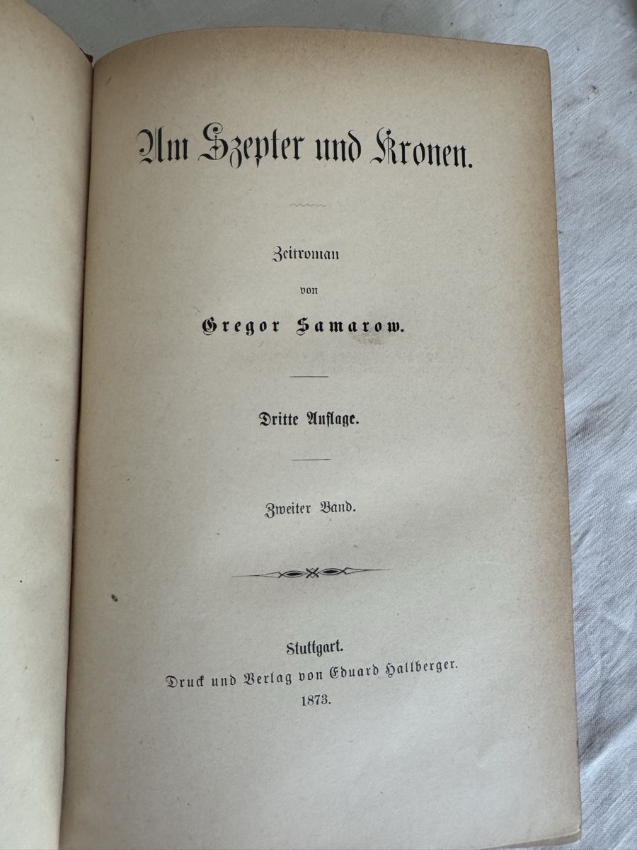 Libri: Ledergebundene Bücher, Gregor Samarow auf deutsch  – Usato da Langnau am Albis venduto da pla_2vk5 3