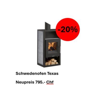 Poêles de chauffage: Schwedenofen Texas – Neuf avec emballage d'origine à Wynigen par Grafholzenergie