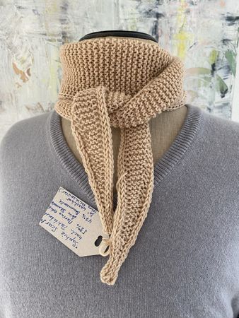 Sophie Scarf - handgestrickt - camelbeige