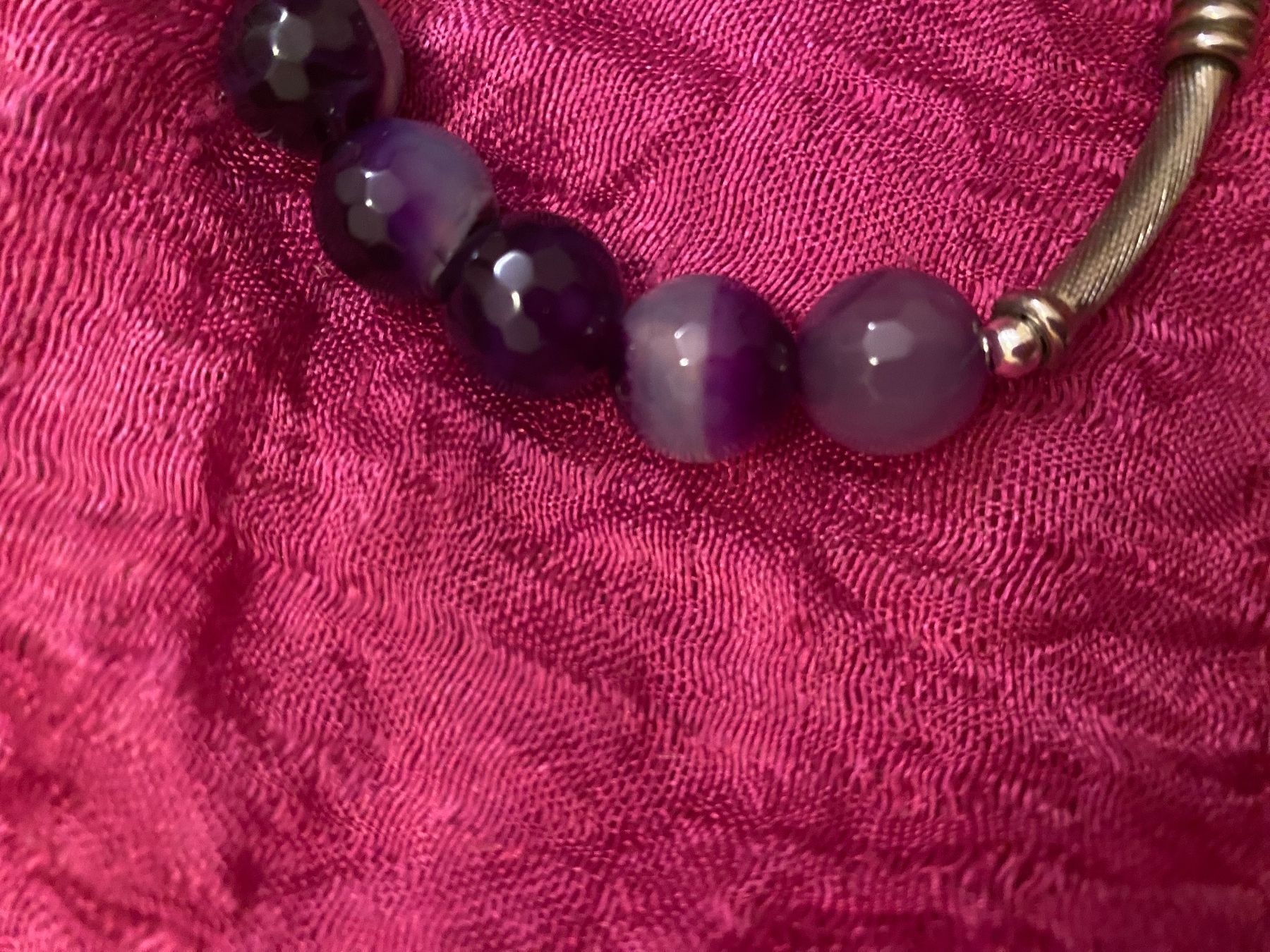 Bracciali & Braccialetti: Amethyst facettiert Armband Einzelstück 19cm elastisch – Usato da Basel venduto da him_5r5n 1