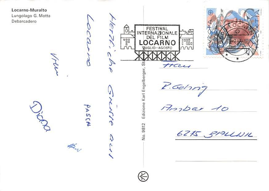 Ansichtskarten: TI - Locarno Muralto – Gebraucht aus Ottikon b.Kemptth. von Neptun1974 1