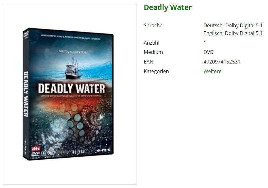 Tutti i DVDs: Deadly Water (DVD) – Nuovo e nell'imballaggio originale da Buchrain venduto da Sssschaller