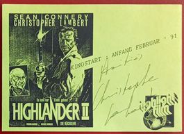 Christopher Lambert Autogramm signiert Karte 15x21cm