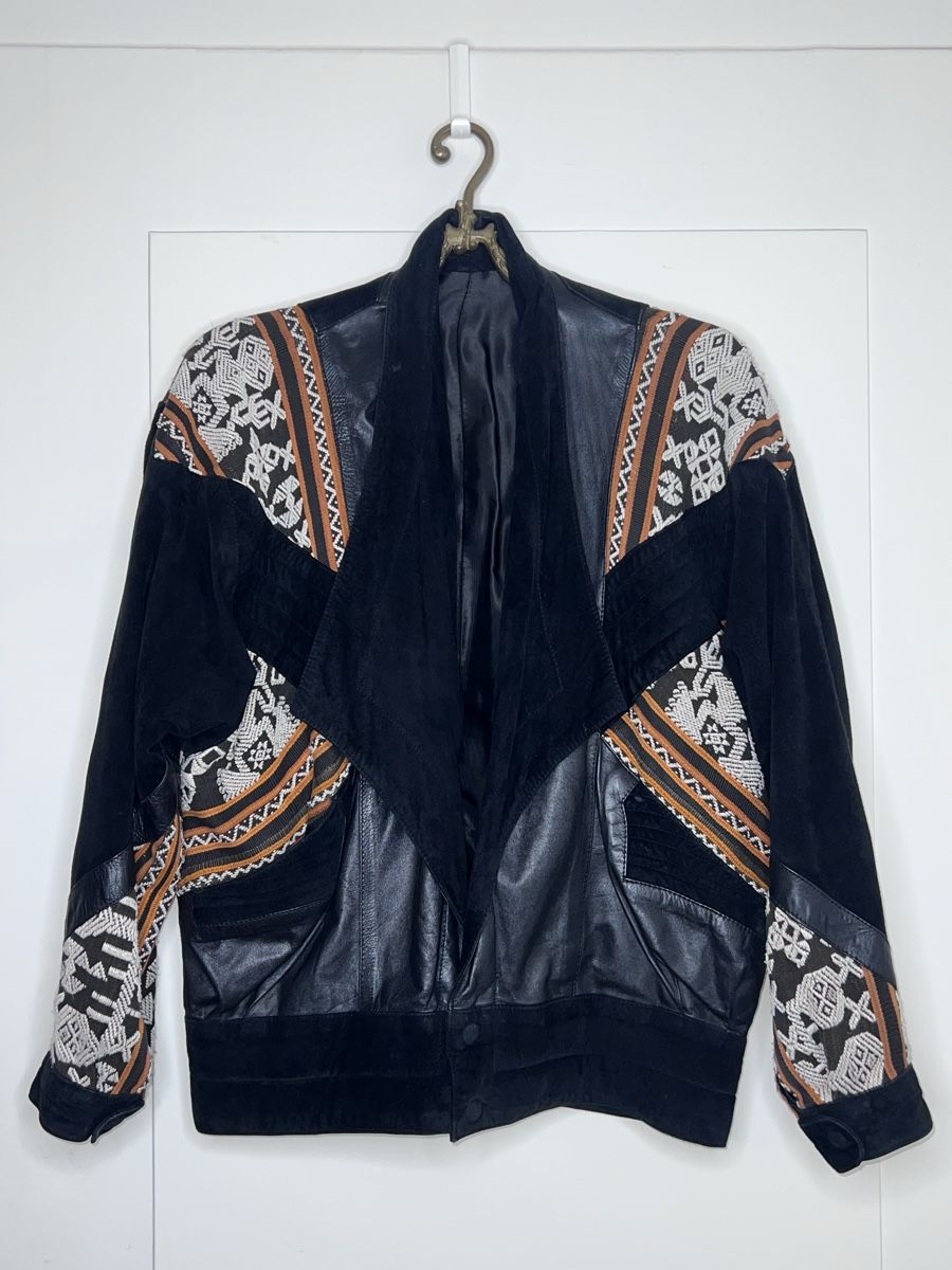 Giacche: VINTAGE WILDLEDER JACKE GESTICKT – Usato da Zürich venduto da katkat_1