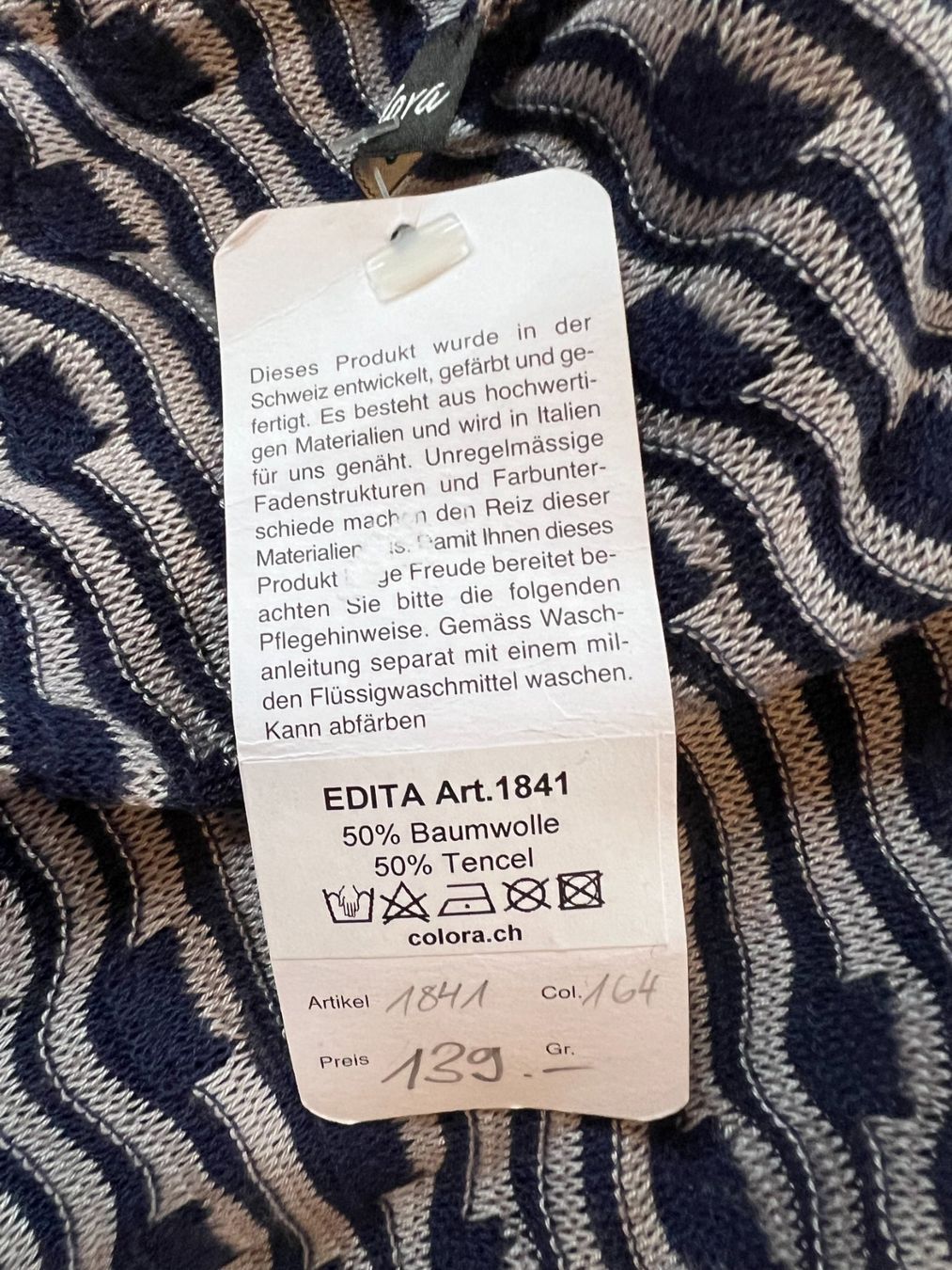 Colora Foulards, Tücher & Schals: Colora Schal, Dunkelblau/Grau, NEU – Neu und originalverpackt aus Worb von farben20zauber 3