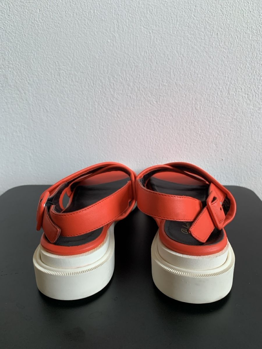 Chaussures femmes: ROBERT CLERGERIE: Exklusive rote Leder-Sandale, 37 – Neuf (Voir description) à Luzern par designluzern 4