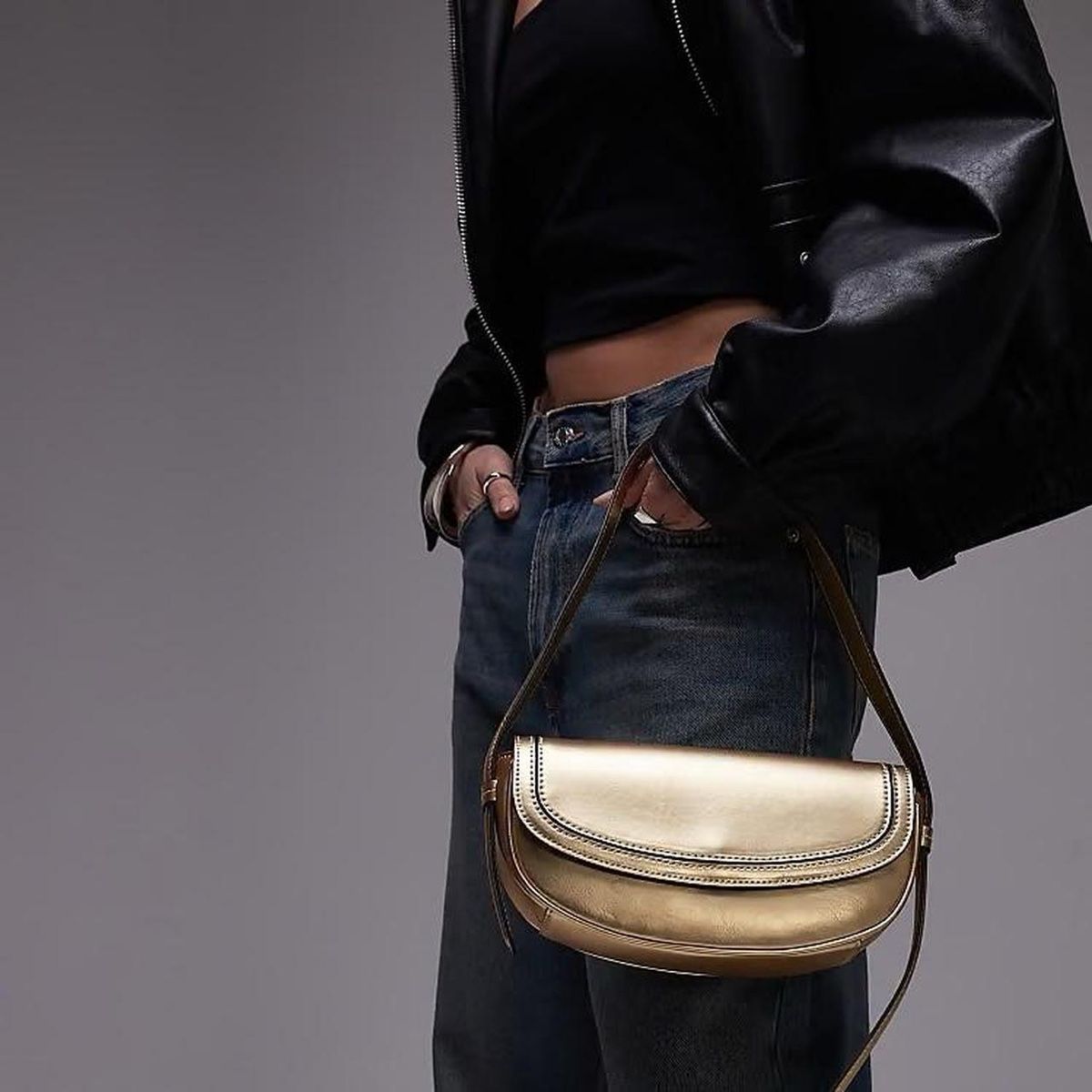 Topshop Borse da donna: gold shoulder bag topshop – Nuovo (secondo la descrizione) da Dübendorf venduto da kko_7xld