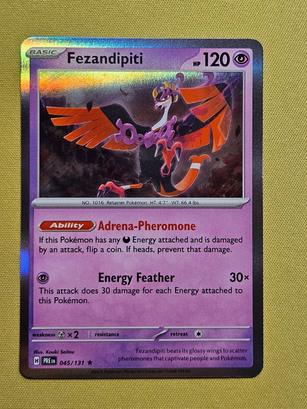 Pokémon Carte collezionabili: Prismatic Evolutions - Fezandipiti 045/131 EN – Usato da Bellinzona venduto da Pokemarco