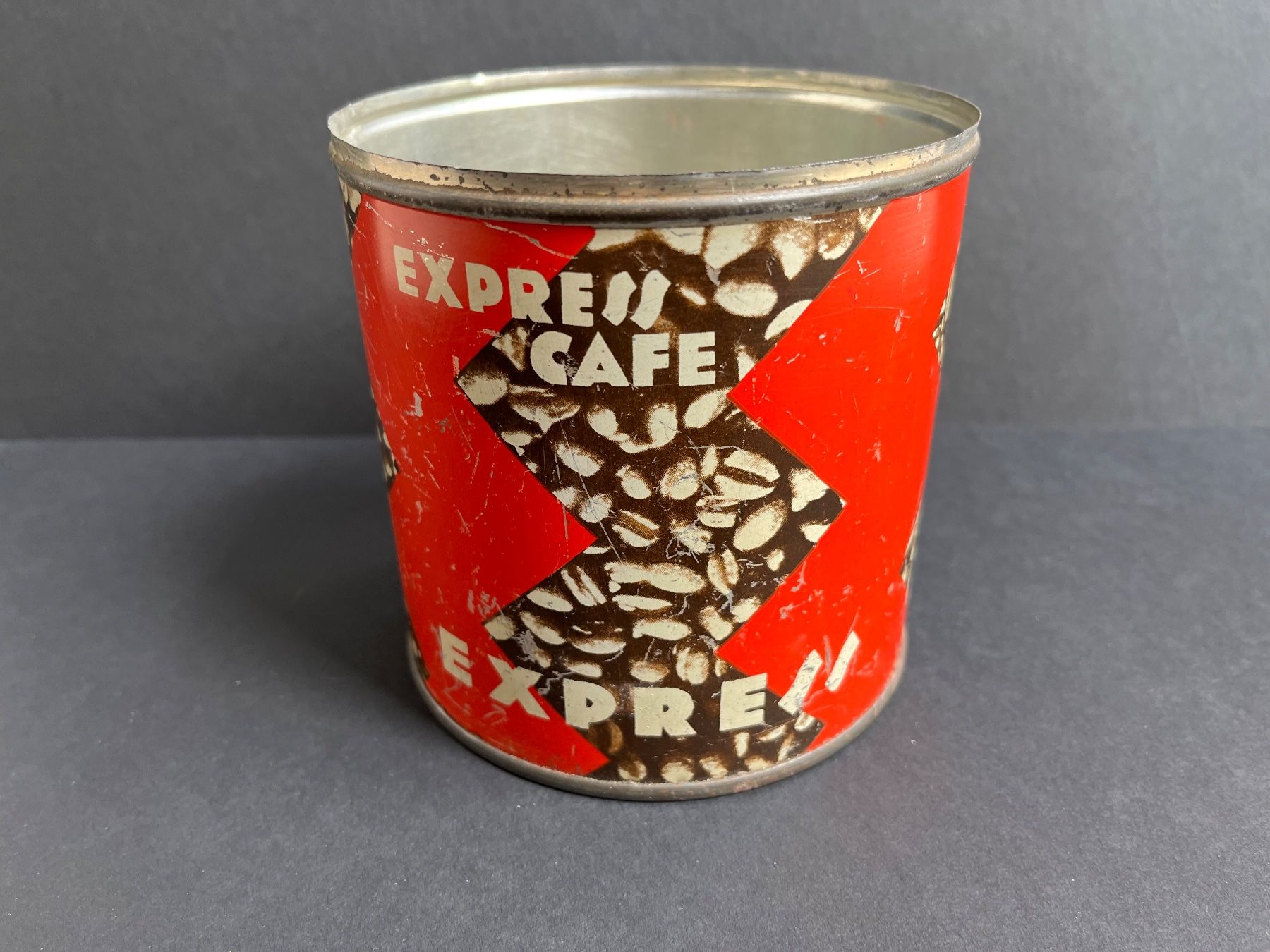 Barattoli: Vintage Express Cafe Kaffeedose Blechdose Dose Retro – Usato da Wettingen venduto da Bonanza69