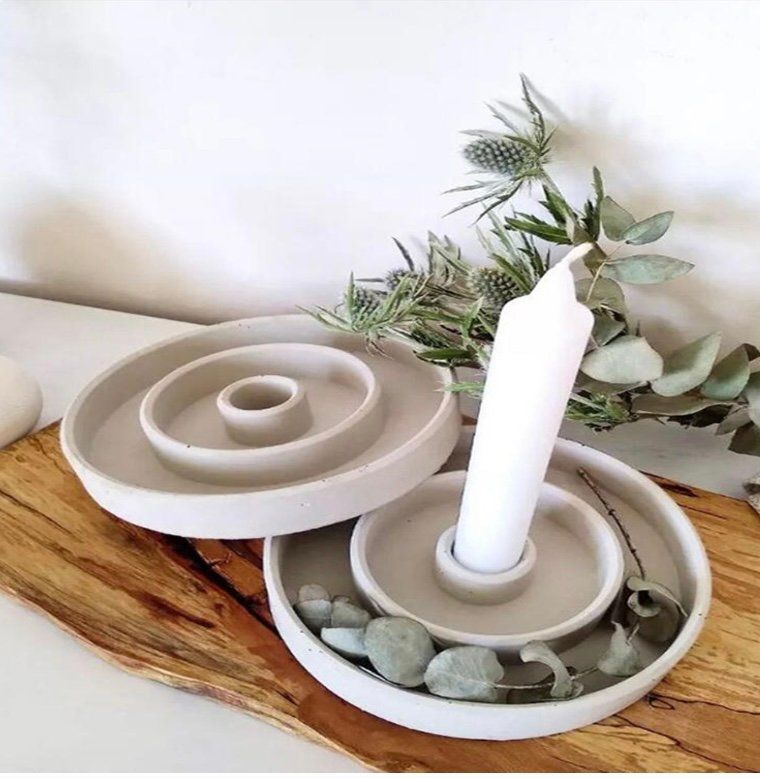 Teglie da forno: Giessform Silikonform Kerzenhalter Teller – Nuovo e nell'imballaggio originale da Kaltbrunn venduto da schere-stein-papier 2