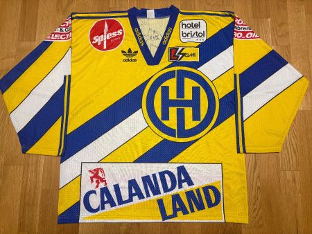 ORIGINAL HC DAVOS TRIKOT SIGNIERT VOM TEAM HCD 1995/96 L