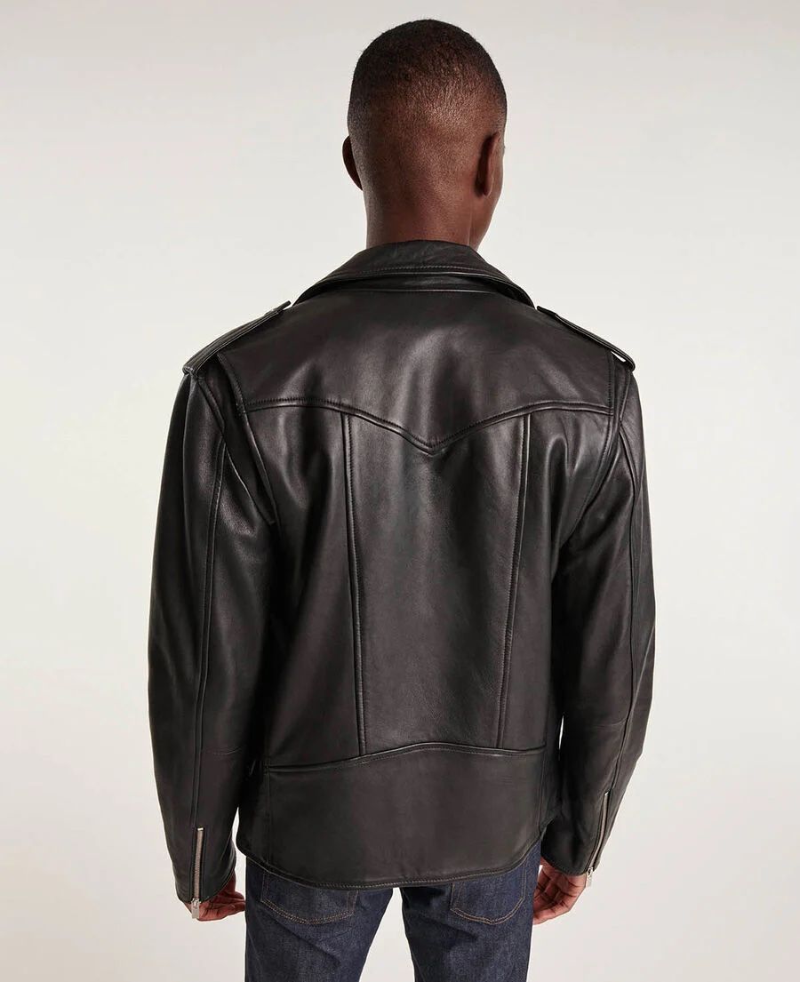Kooples Giacche: Kooples Schwarze Leder-Bikerjacke, Grösse L – Usato da Zürich venduto da acrossbridges 2