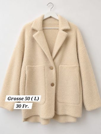 Damen Mantel beige Grösse 50 L