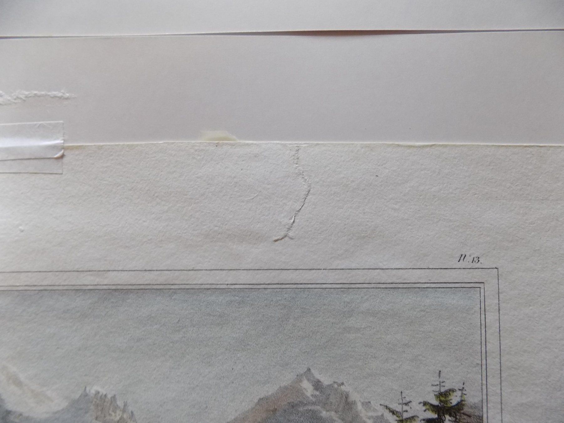 Stiche: Oeschinensee kolorierte Lithographie – Gebraucht aus Risch von Antikfee 7