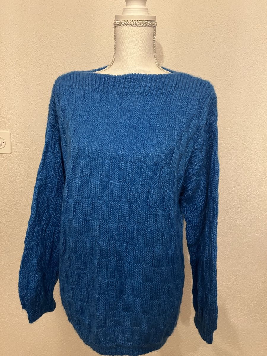 Maglioni & Felpe: Warmer, blauer Strickpullover mit speziellem Muster, L – Nuovo e nell'imballaggio originale da Oftringen venduto da Nashorn_rn2c