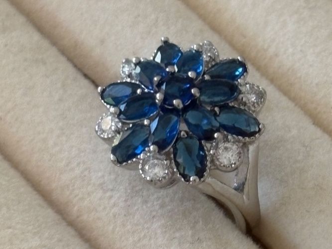Ringe: Luxus Elegante Gr.18/8 Ring Farbe: Silber /blau – Neu (gemäss Beschreibung) aus Biel-Bienne von Roserosse13 6