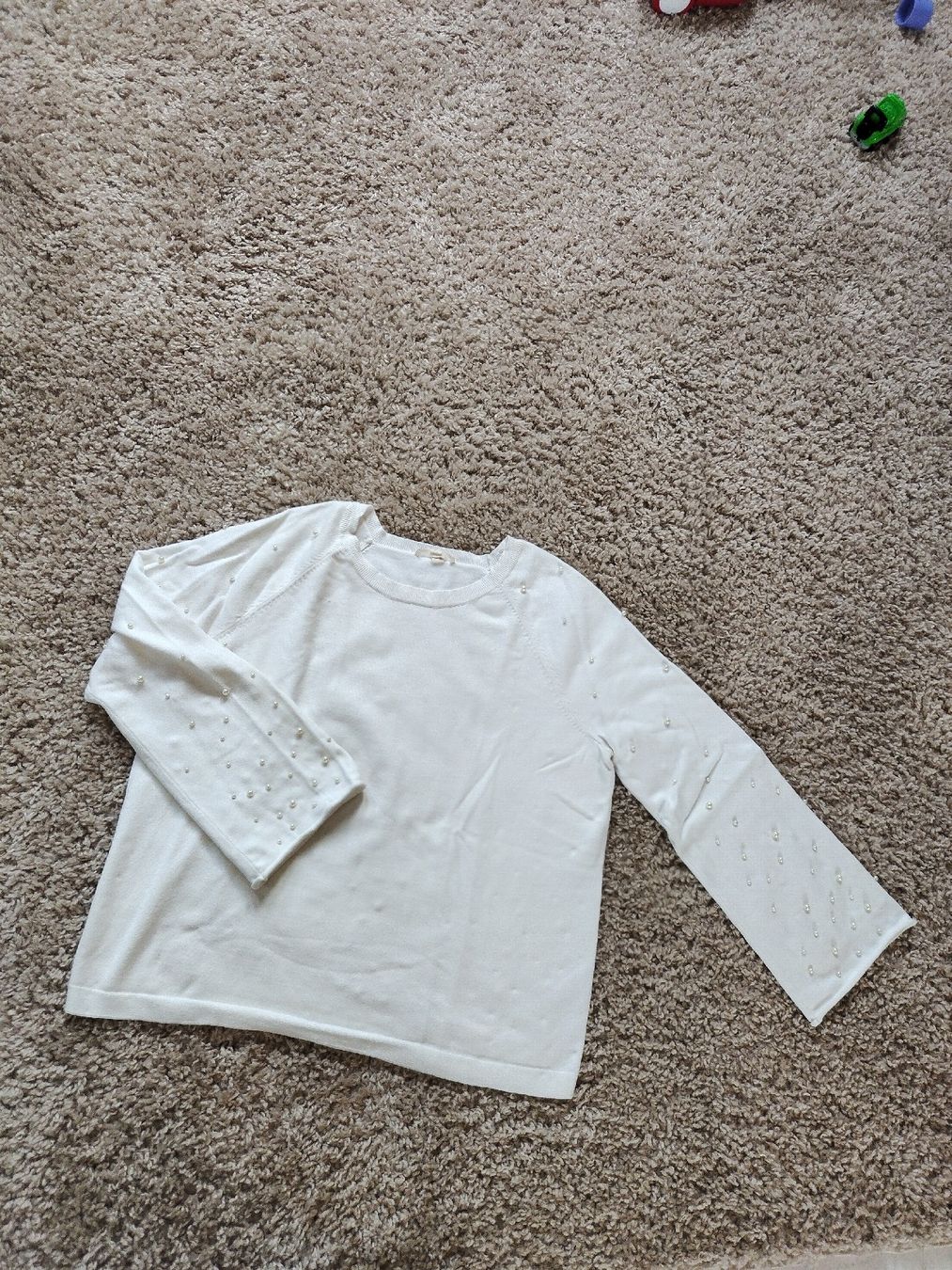 Esprit Maglioni & Felpe: Esprit Pullover mit Perlen, Creme-Weiss, Grösse XL – Usato da Mumpf venduto da Roxy_Piercing