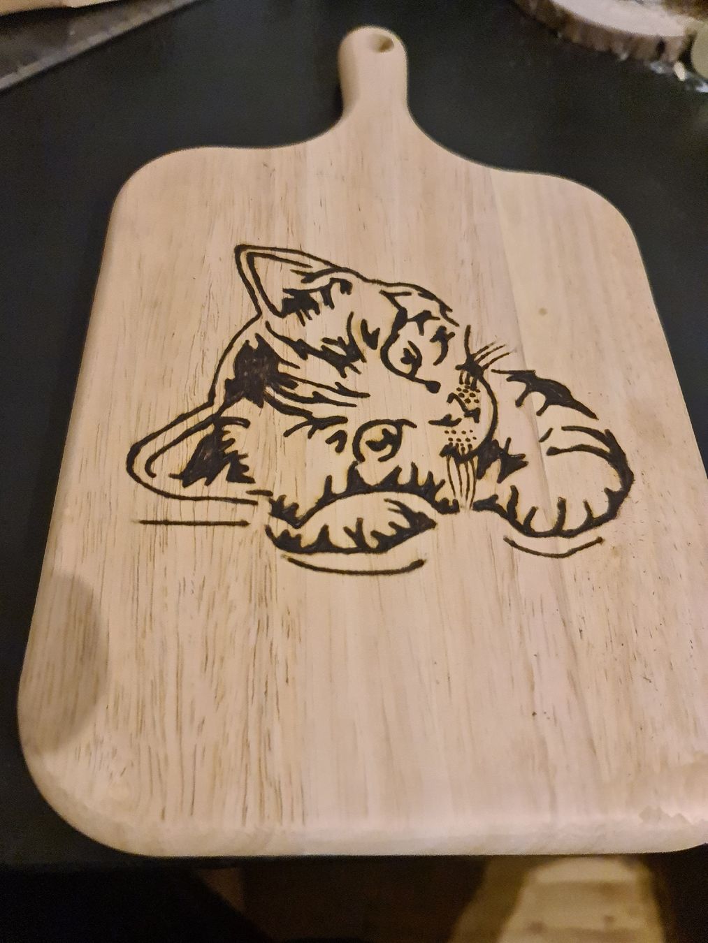 Articoli in legno: küchenbrett katze – Nuovo (secondo la descrizione) da Siebnen venduto da Holzwork75