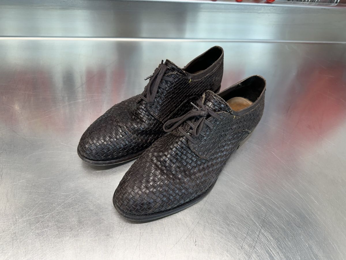 Scarpe da uomo: Geflochtene Leder-Halbschuhe  – Usato da Schwende venduto da weesli