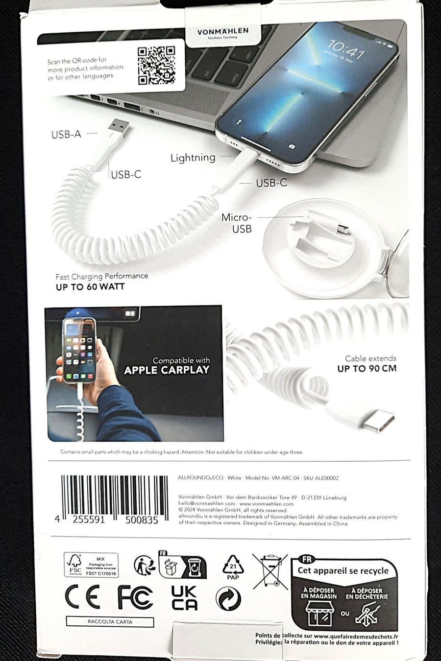 Caricabatterie: VONMÄHLEN Charging Cable – Nuovo (secondo la descrizione) da Beinwil am See venduto da Restwert_Beinwil 1