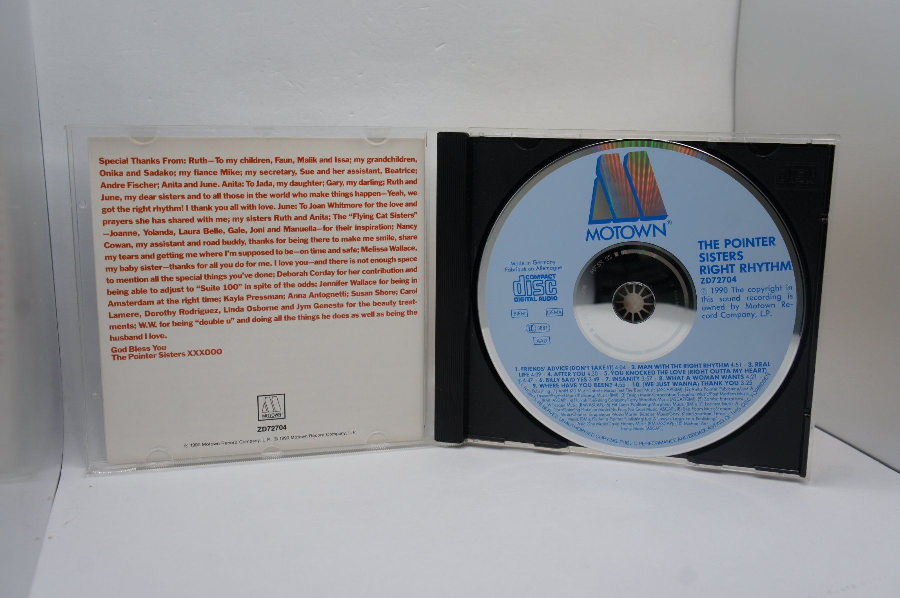 CDs: CD The Pointer Sisters – Right Rhythm – D'occasion à Ernetschwil par luisvonerni 1
