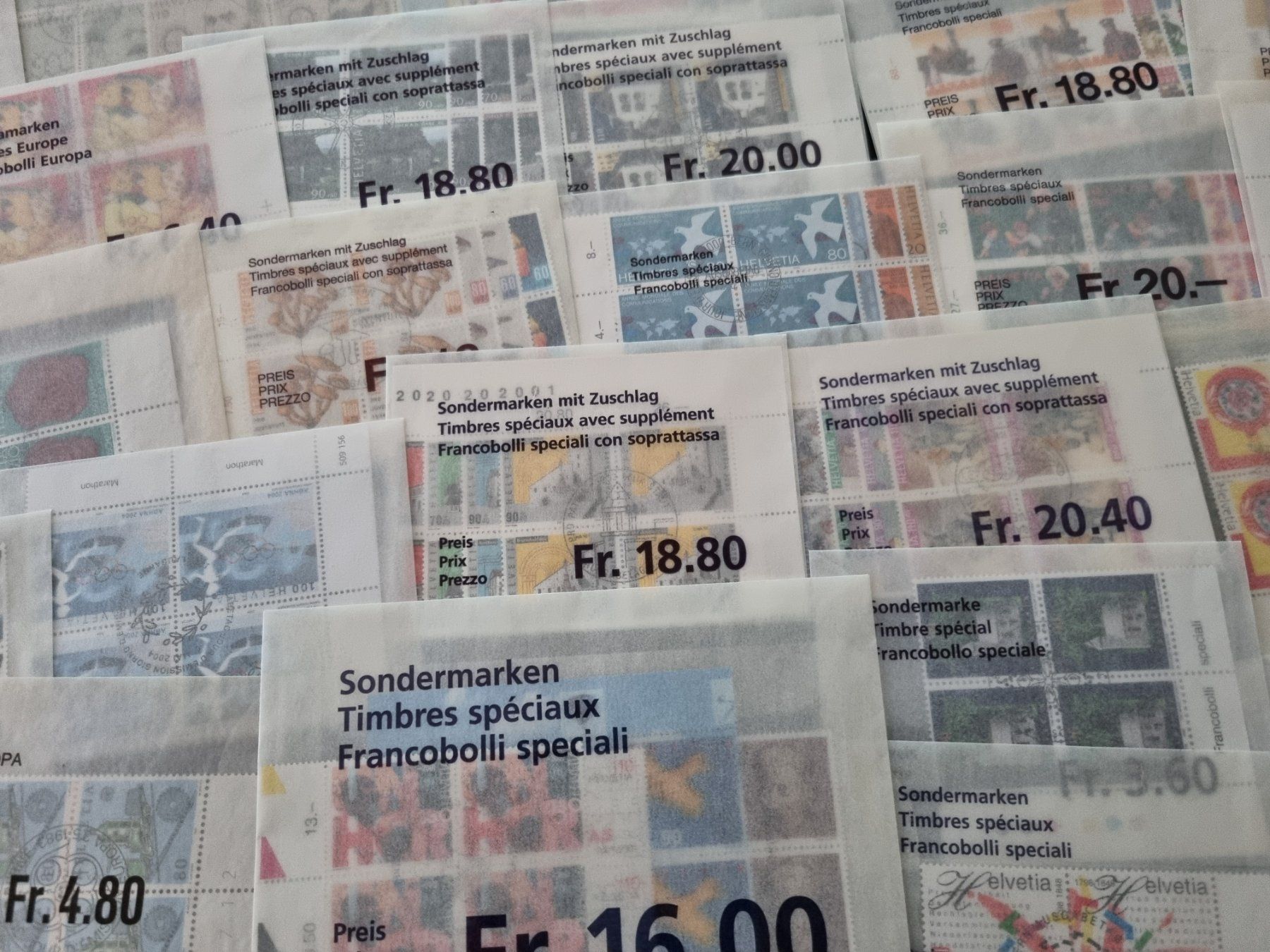 Alle Briefmarken: Posten mit CH Viererblocks - alles Top Aboware – Gebraucht aus Gümligen von Geniusbuy 1