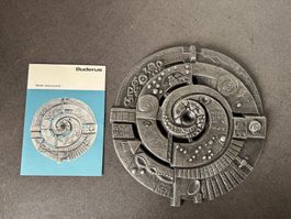 Kunstguss Relief BUDERUS "Astronomie" Gussplatte aus Metall