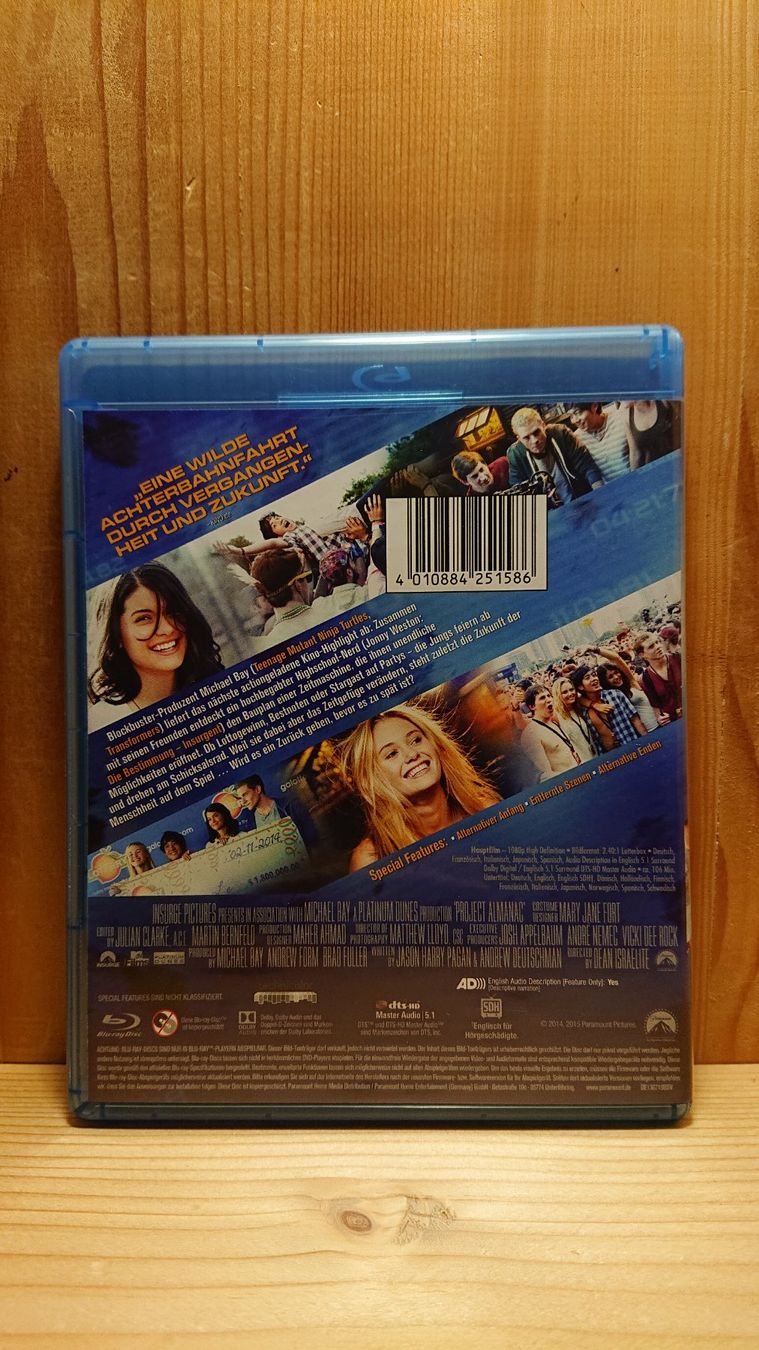 Tutti i DVDs: PROJECT ALMANAC Blu-Ray – Usato da Wilderswil venduto da Exebub 1