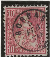 RORBAS 05.02.70  Zu#38 Mi#30 Vollst. Fingerhut Abart [13B11]