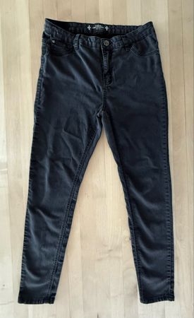 Schwarze Stretch High waist Jeans, Grösse 42