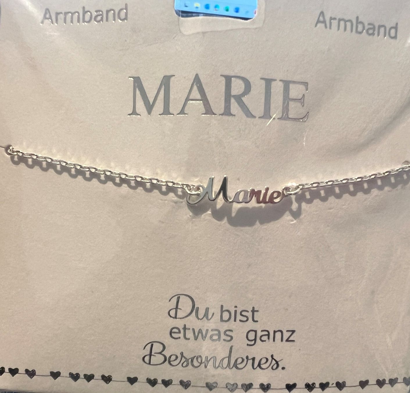 Armbänder & -reifen: Armband mit Namen "Marie" – Neu und originalverpackt aus Küsnacht ZH von Line_1967