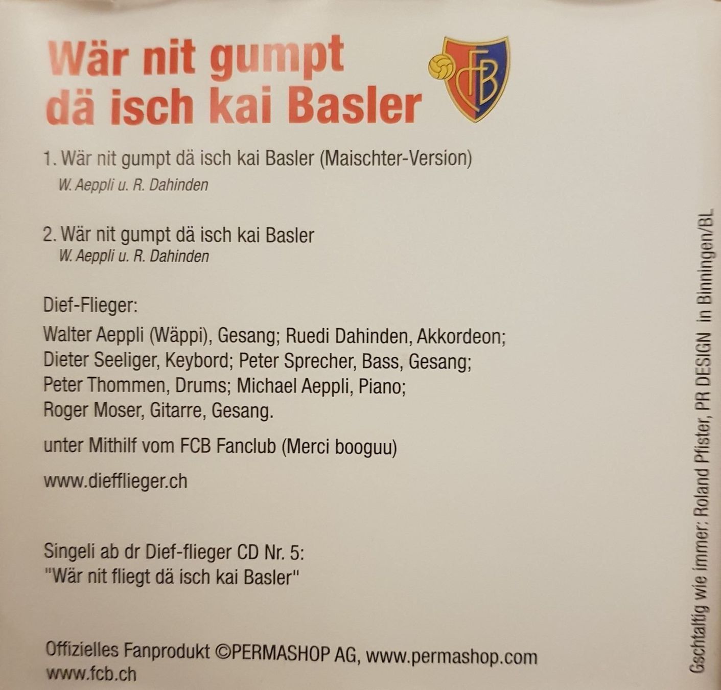 CD: FC Basel CD Wär nit gumt dä isch kai B.. – Usato da Emmenbrücke venduto da Herzog07 3