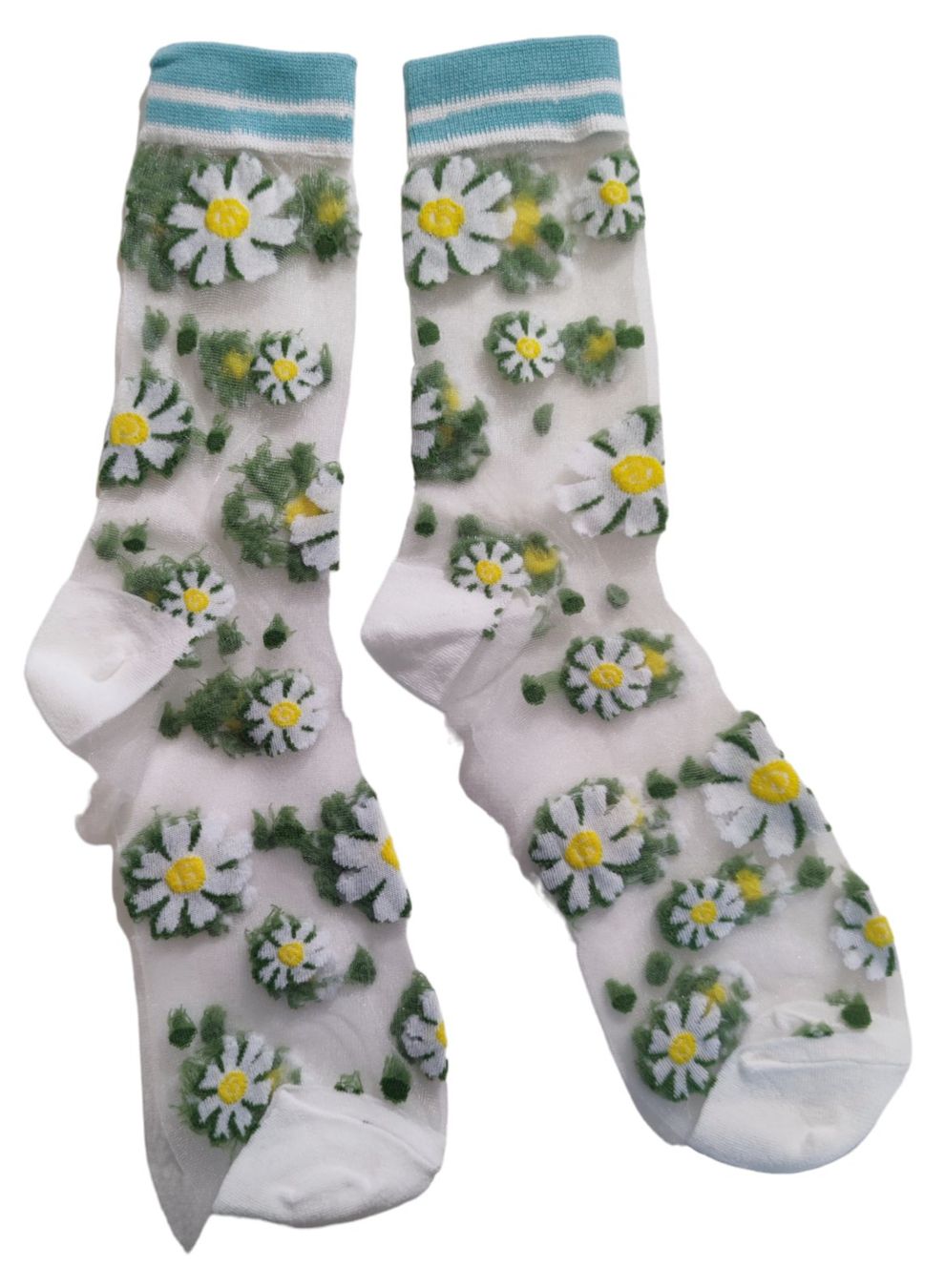 Calze: Socken Blumen / Flowers transparent – Nuovo e nell'imballaggio originale da Zürich venduto da amysmith 1