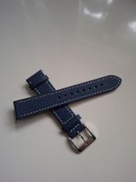 Uhrenlederarmband blau, 20mm