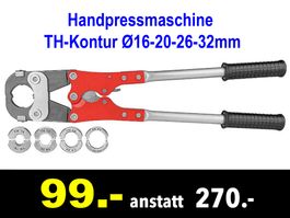 🔴  Handpressmaschine WS Rohrpresszange Set /232B