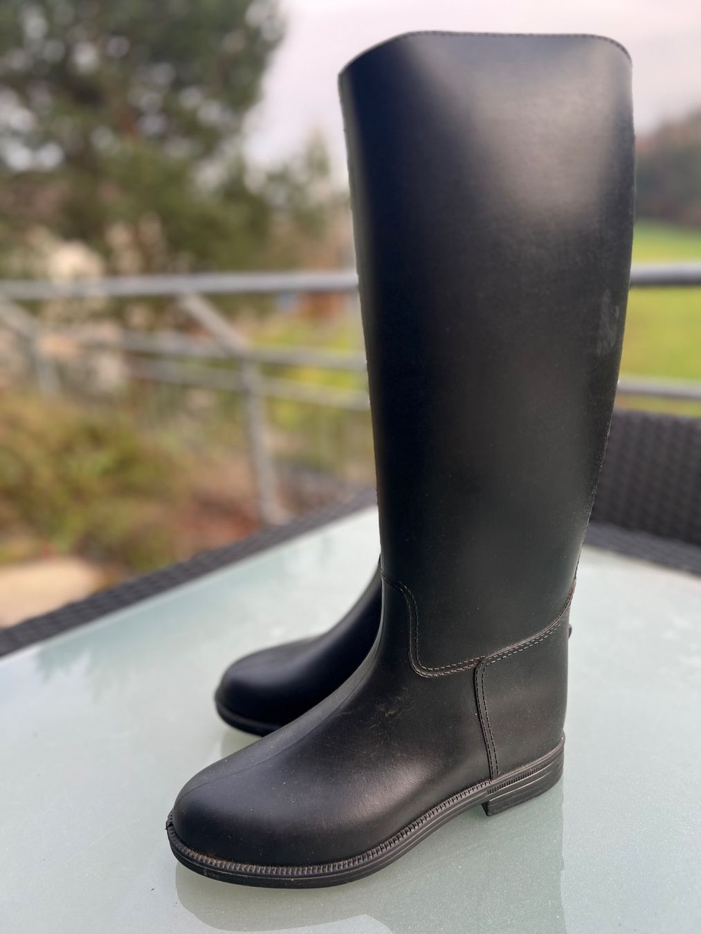 Scarpe da donna: Reitstiefel in Grösse 38, aus Kunstleder – Usato da Turgi venduto da SHK 3