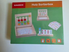 Sunarrive Holz Sortierbox 4 Farben Spielzeug neuwertig