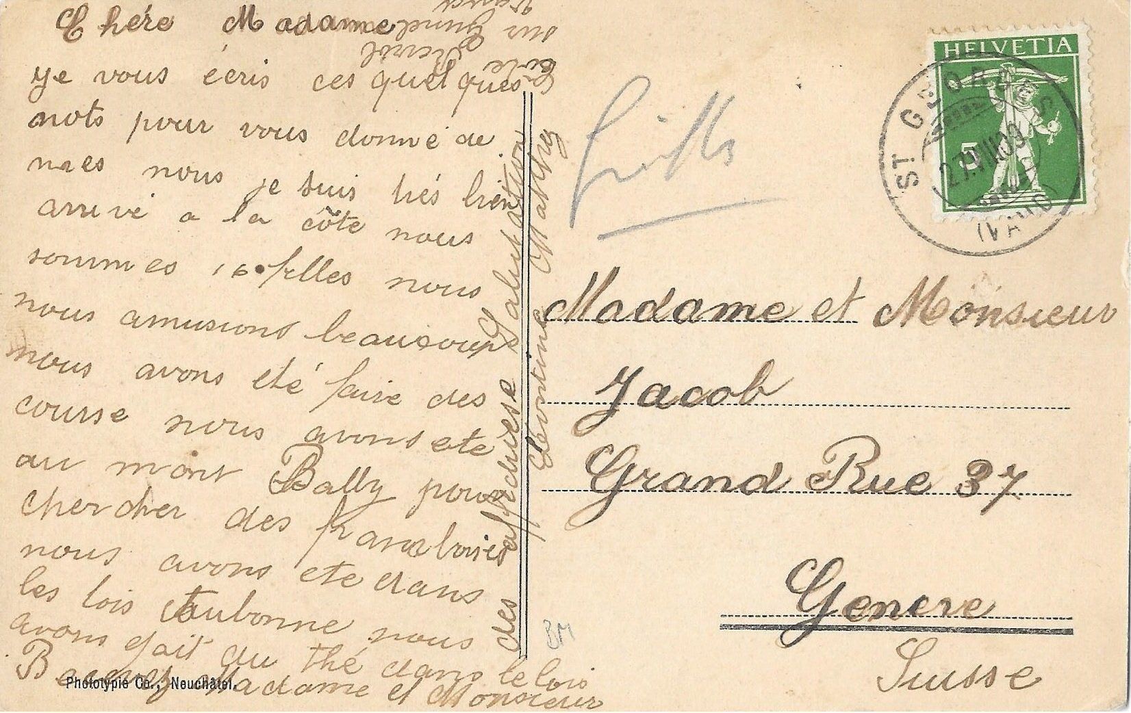 Cartoline postali: Gimel Hôtel de la Poste sehr belebt – Usato da Olten venduto da clotaldi 1