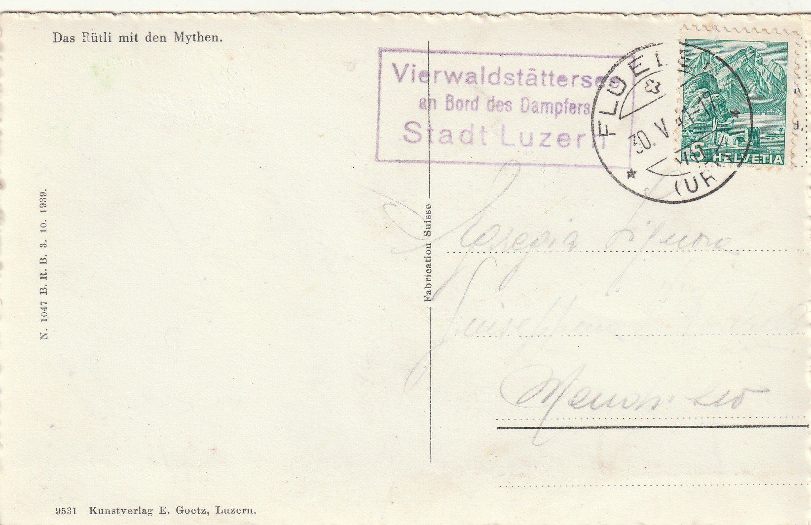 Cartes postales: Rütli mit Dampfschiff – D'occasion à Rorschacherberg par fratovi2 1