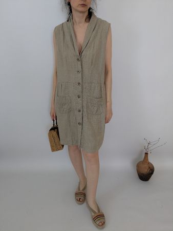 Sommerliches Leinenkleid, Grösse L/XL , Top Zustand!
