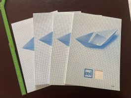 A4 Netzpapier Blöcke mit Logarithmen Skala neuwertig