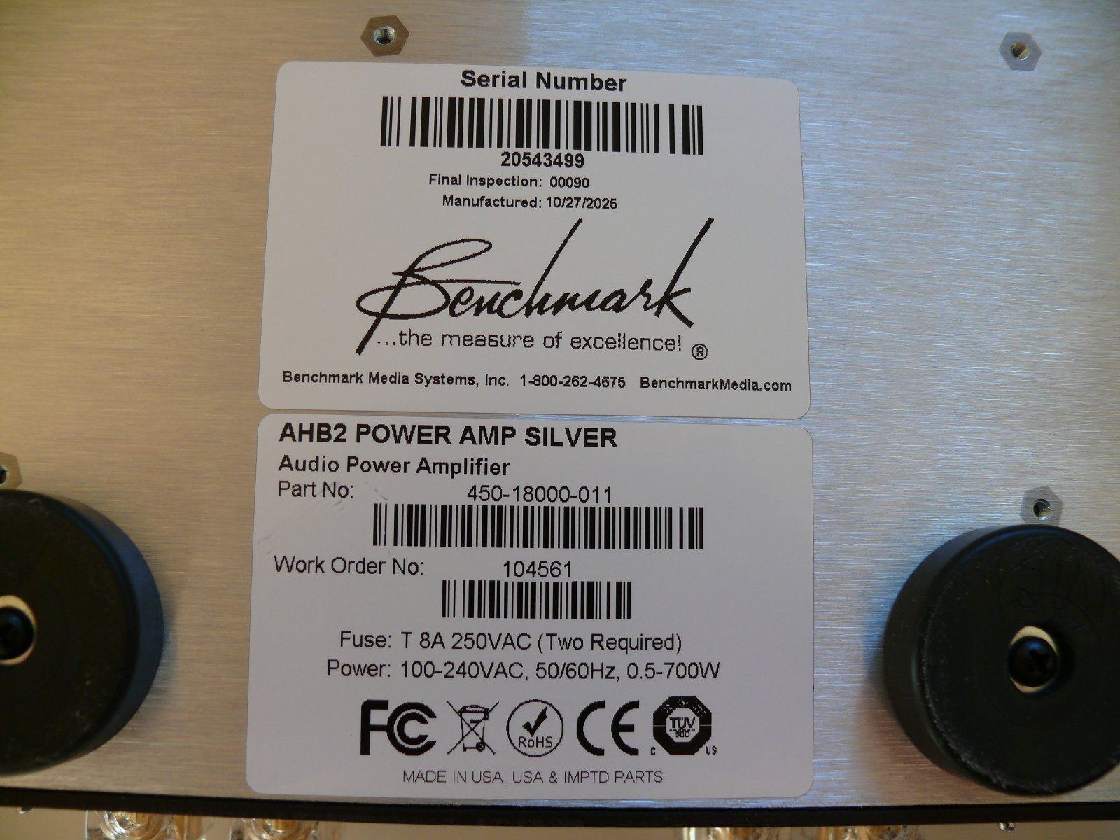 Amplificateurs: Benchmark AHB2 – D'occasion à Murten par AnakondA1946 3