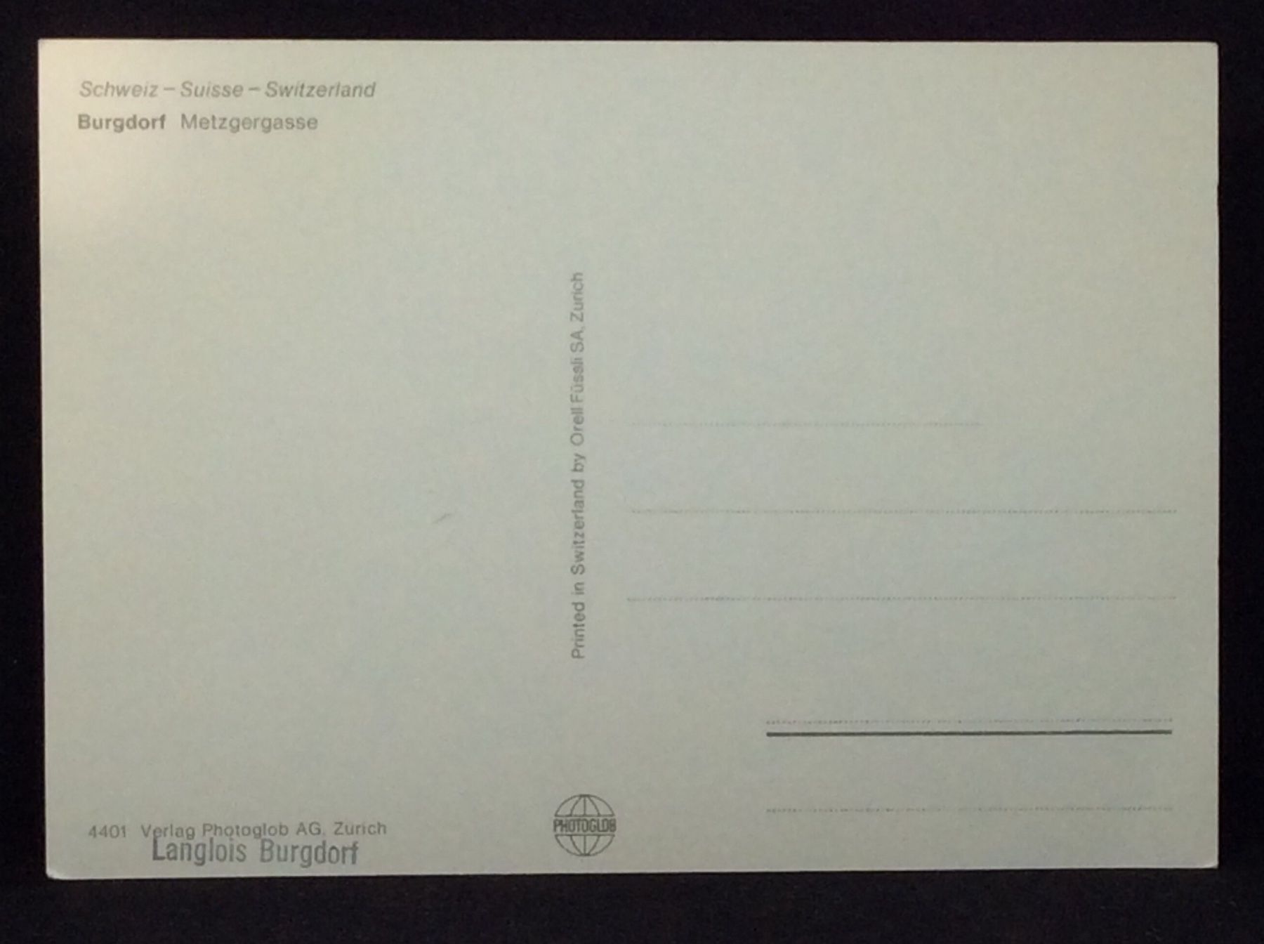 Cartoline postali: Burgdorf Metzgergasse – Usato da Widnau venduto da Brusi9 1