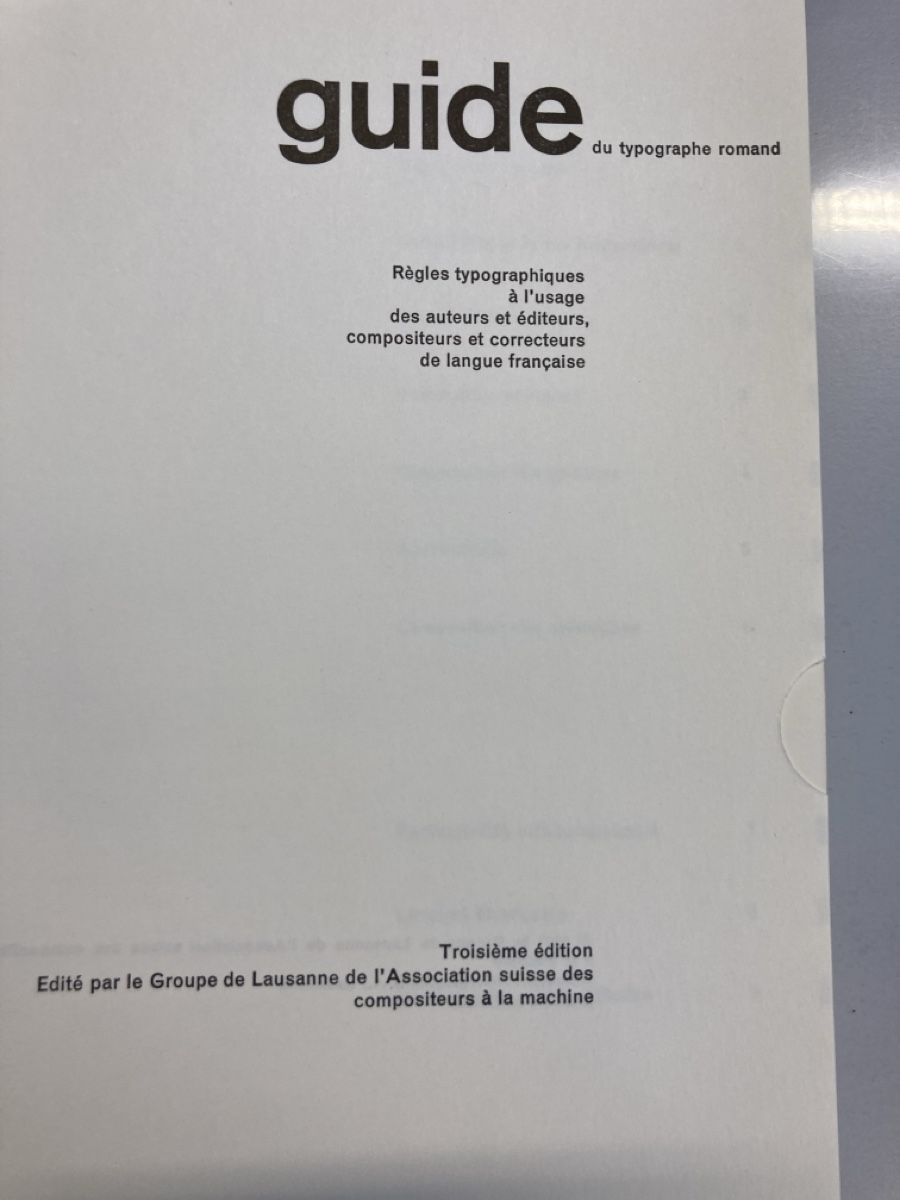 Libri: Guide du typographe romand 1963 – Usato da Bursinel venduto da SeveralLives 1