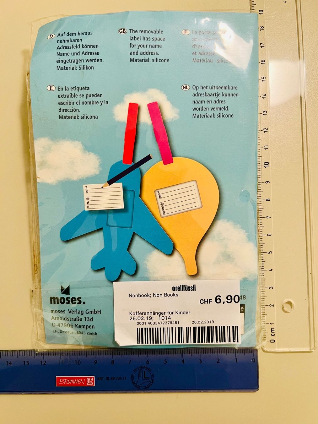 Portachiavi: Kofferanhänger Flugzeug (originalverpackt) – Nuovo e nell'imballaggio originale da St. Gallen venduto da Mokki2014 1