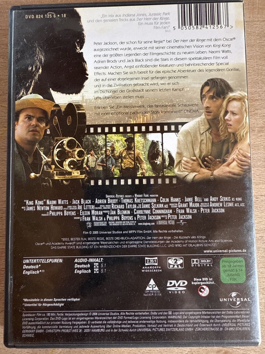 Alle DVDs: DVD King Kong – Gebraucht aus Dettighofen (Lengwil) von Dolol 1