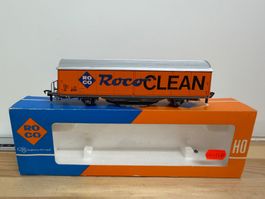 Spur H0 Roco Clean Schiebewandwagen DC