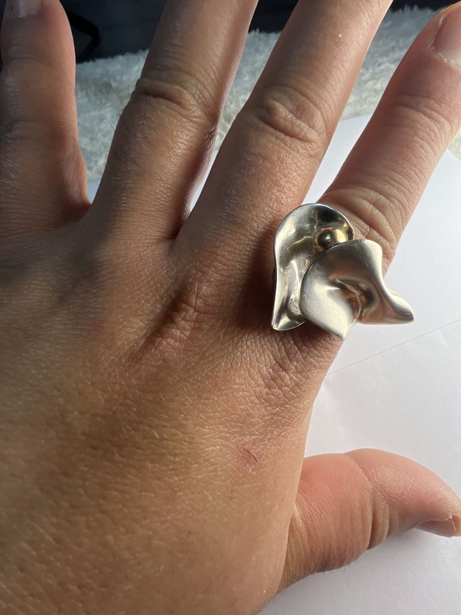 Anelli: Bague Argent 925 Design Abstrait vintage – Usato da Chenens venduto da anasantos90 6
