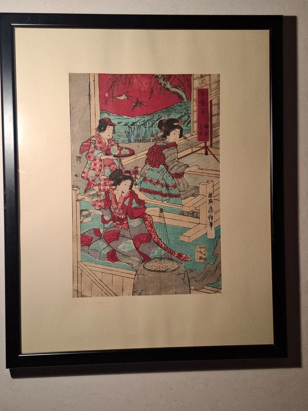 Xilografie: Japanischer Farbholzschnitt, Utagawa Fusatane, ca. 1870 – Usato da Herzogenbuchsee venduto da Rfrodo 2