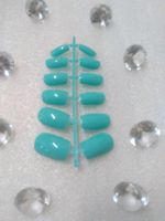 KÜNSTLICH FINGERNÄGEL,,,,;HELLBLAU FARBE